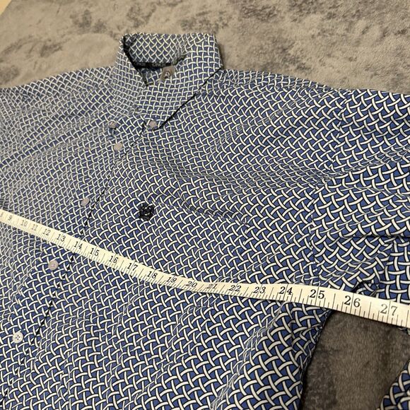 Cinch Men's Long Sleeve Button Down‎ Shirt Blue Western Size XL - Picture 4 of 6